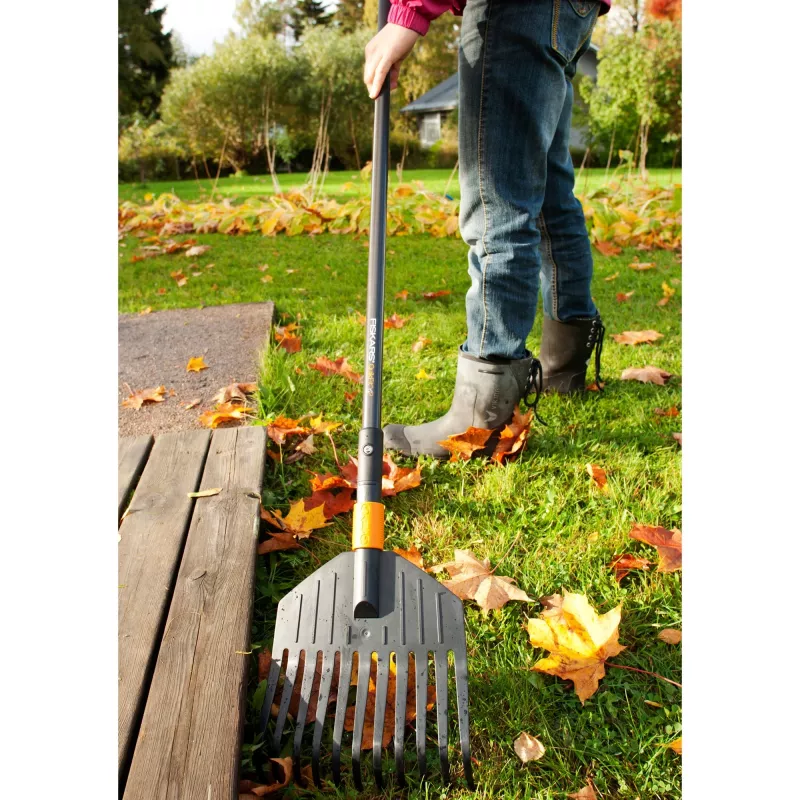 QuikFit lapų grėblys, mažas, juodai oranžinis, 22 cm