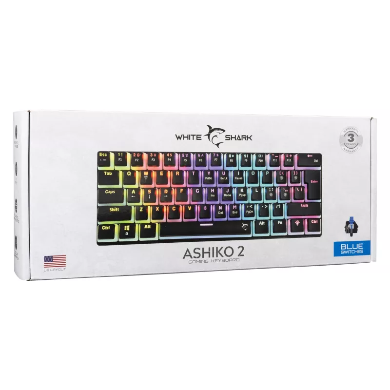 Mechaninė klaviatūra White Shark GK-2202 Ashiko 2 61 klavišo US