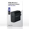Įkroviklis QOLTEC Super Quick PD 65W USB-C Power Delivery 5–20V, 1x USB-C, USB PD 3.0, C tipo kištukas, 65 W