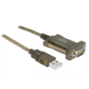 Serijinis kabelis DeLOCK 64073 USB Type-A DB-9 Skaidrus 2m