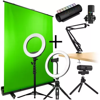 Streamplify Streamingo komplektas V2 - CAM, MIC, Light 10, Light 14, SCREEN LIFT, HUB CTRL7