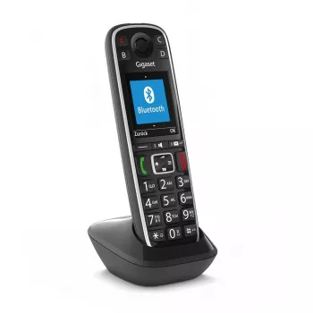 Gigaset E720HX analoginis/DECT telefonas su skambučio identifikavimu, juodas