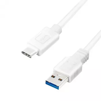 LogiLink USB laidas USB 3.2 Gen1 (USB 3.0 / USB 3.1 Gen1) USB-A kištukas, USB-C kištukas 0,50 m Baltas CU0173