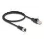 DeLOCK M12 adapterio kabelis D-kodavimo 4 kontaktų moteriškas į RJ45 vyrišką 50 cm