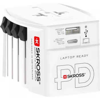 Skross 1302976 kelionių adapteris MUV AC65PD (1302976)