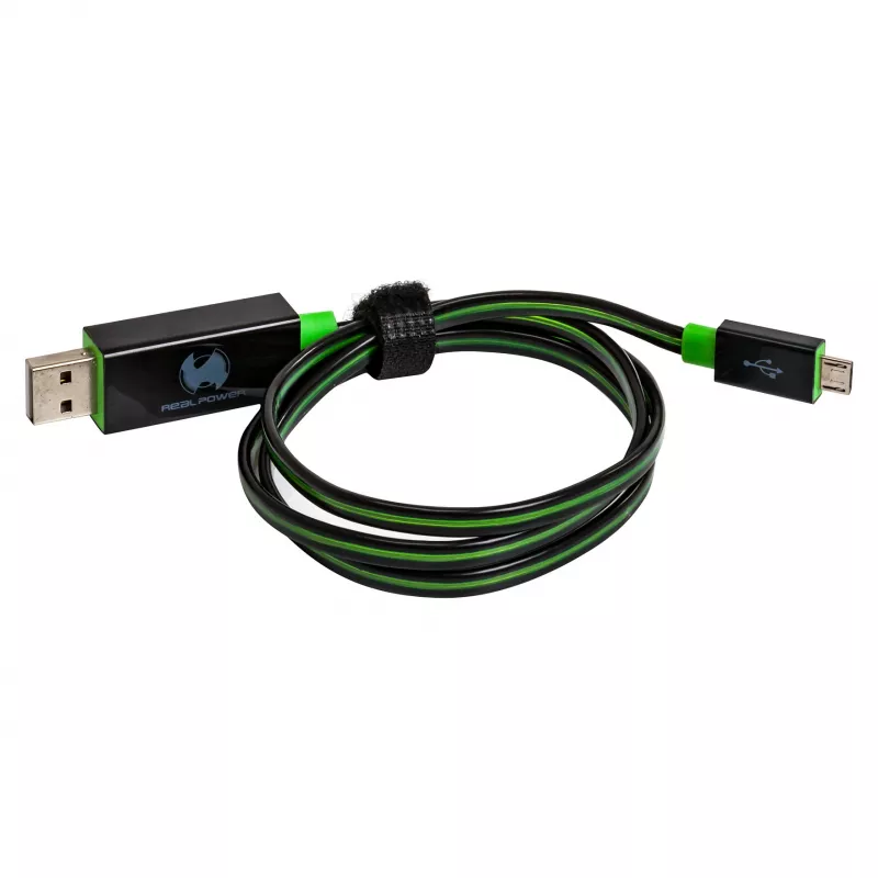 USB laidas RealPower A / Micro-USB B 0,75 m