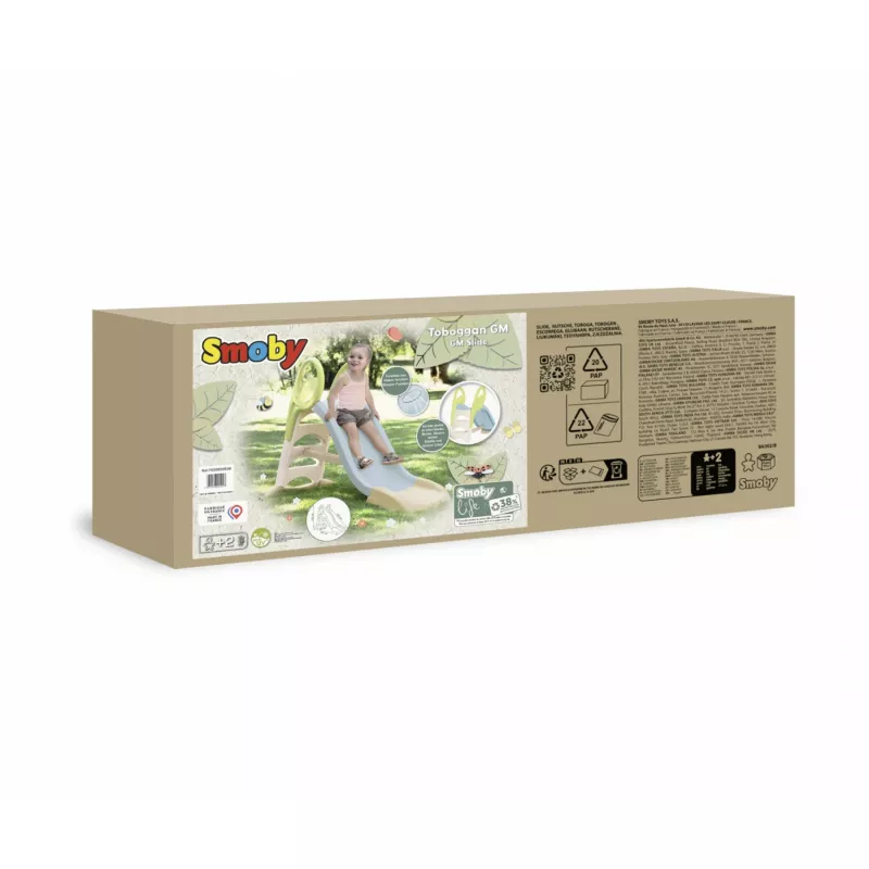 Žaidimų komplektas Smoby 820509 – plastikinis su čiuožykla, 1590×680×1000 mm, nuo 2 m.