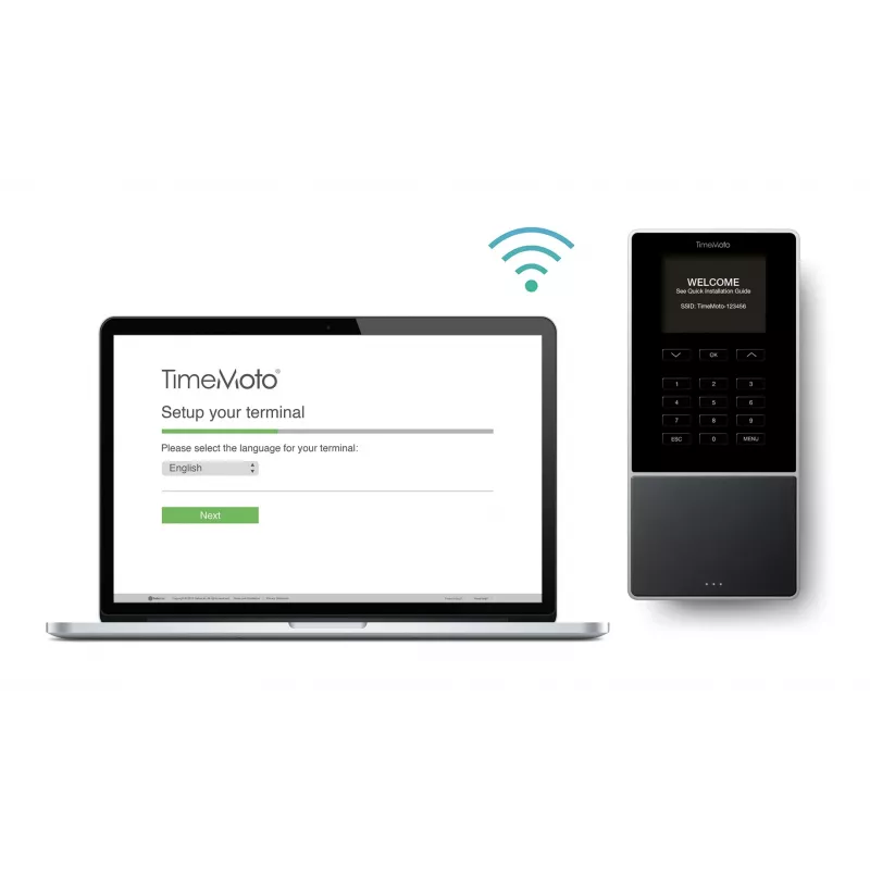 Laiko apskaitos terminalas Safescan TM-616 juodas — 2,8 colio TFT, dviejų branduolių 1 GHz, artumo kortelė, Ethernet LAN, montavimas ant sienos