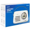 Nešiojamas radijas SAVIO RS-02 — analoginis FM imtuvas, Bluetooth 5.3, USB maitinimas, 3 W, baltas