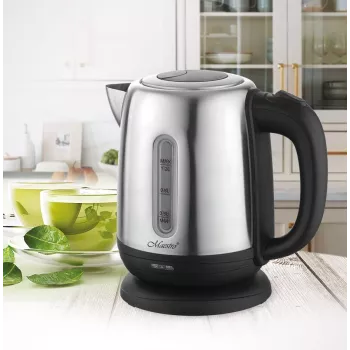 Elektrinis virdulys Maestro MR-027 1.2 L 1630 W nerūdijantis plienas, apsauginis nuo kalkių filtras, vandens lygio indikatorius