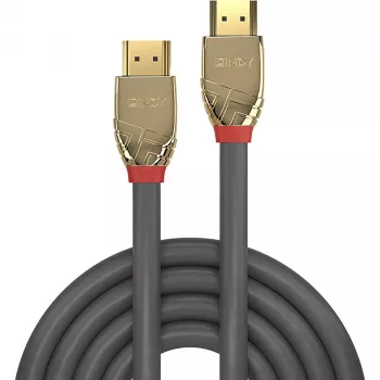 Lindy 5m Ultra High Speed HDMI kabelis, Gold Line, 5 m, HDMI A tipas (standartinis), HDMI A tipas (standartinis), pilka