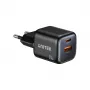 Sieninis įkroviklis Unitek P1128ABK01-EU — 2 prievadai GaN USB-C ir USB-A, bendra galia 20W, juodas