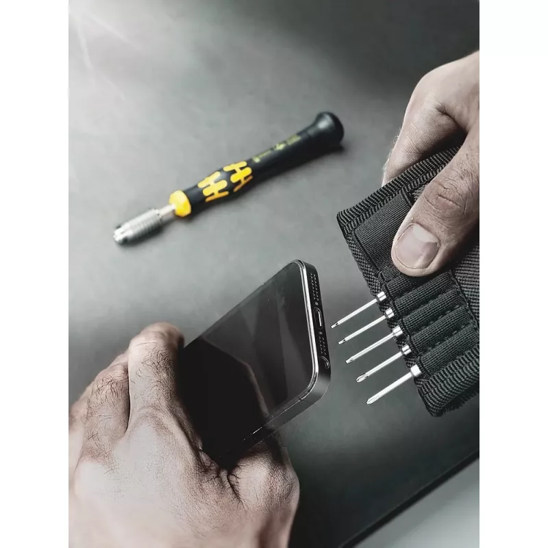 Kombinuotas atsuktuvas Wera ESD/11 SB – 1 vnt., Torx/Phillips/Kryžminiai/Plošti antgaliai, plastikinė rankena (juoda/geltona)