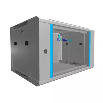 Sieninis stelažas Extralink 6U 600x450 pilkas