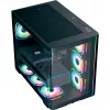 Bokštinis kompiuterio korpusas AEROCOOL P500C EVO-G-BK-v1 su 2 grūdinto stiklo plokštėmis, juodas