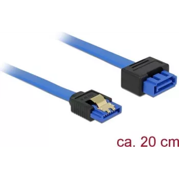 SATA kabelis DeLOCK 84971 0,2 m SATA 7 kontaktų SATA 22 kontaktų + Molex 4 kontaktų Juoda Mėlyna