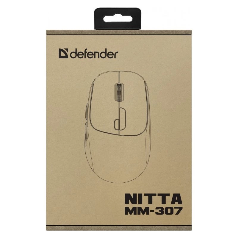 Defender NITTA MM-307 RF+BT OPTIC 1600dpi 6P BALTA pelė