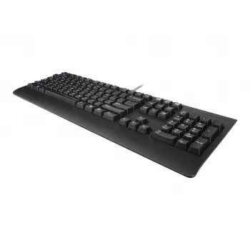 Laidinė klaviatūra Lenovo Preferred Pro II, pilno dydžio, USB, QWERTY rumunų išdėstymas, juoda, su riešo atrama