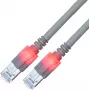EasyLan saCon DualBoot LED pataisos laidas S/FTP Cat.6 0,5 m pilkas