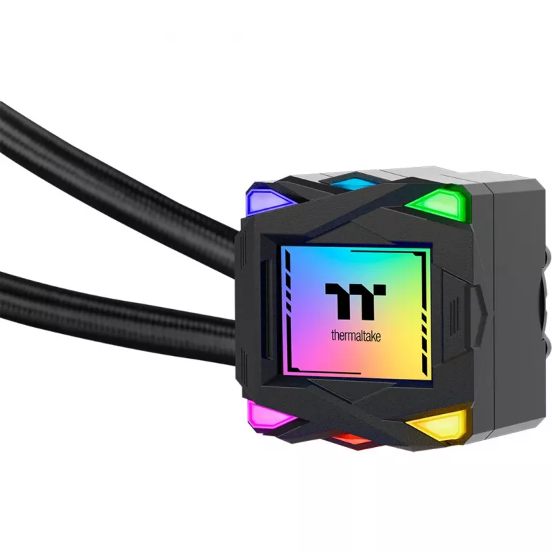 Thermaltake LA240 ARGB skysčio aušinimo rinkinys pagrindinei plokštei 12 cm juodas 1 vnt.