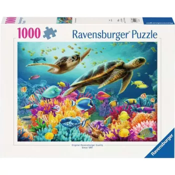Dėlionė Ravensburger Blue Underwater World 1000 dalių, suaugusiems/paaugliams, standartinis formatas