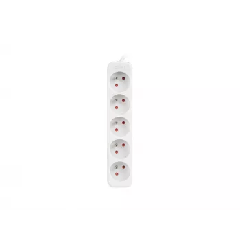 Lanberg PS0-05E-0150-W 1,5 m baltas 5x 230 V ilgintuvas su kištukiniu lizdu, pilnas varis