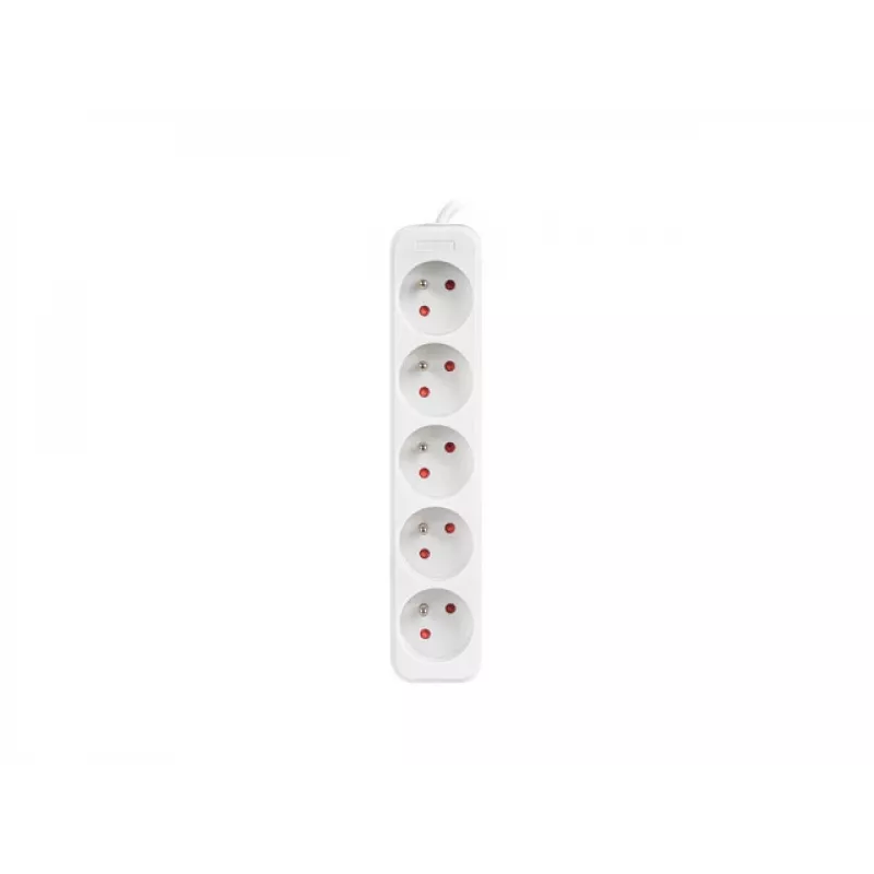 Lanberg PS0-05E-0150-W 1,5 m baltas 5x 230 V ilgintuvas su kištukiniu lizdu, pilnas varis