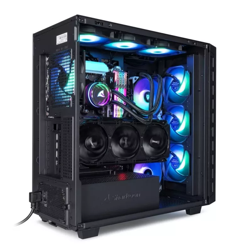 Sharkoon REBEL C80M RGB Midi Tower Juodas