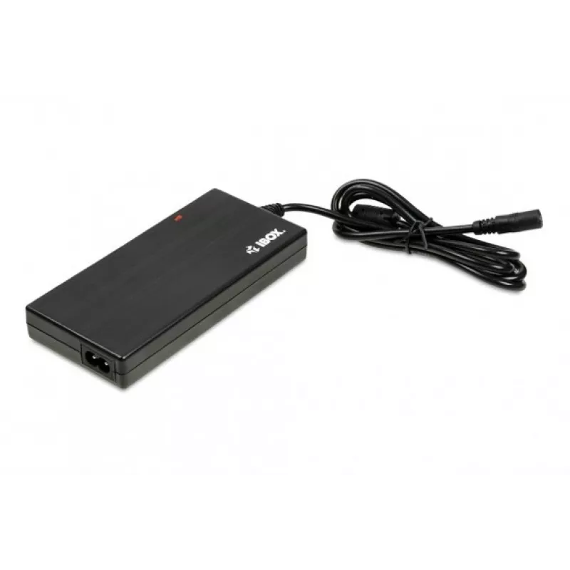 Maitinimo adapteris / keitiklis IBOX IUZ90WA 90 W, įėjimas 100–240 V, išėjimas 4,5 A, reguliuojama įtampa, vidaus, juodas