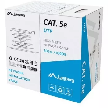 Lanberg LCU5-15CC-0305-S tinklo kabelis pilkas 305 m Cat.5/Cat.5e U/UTP