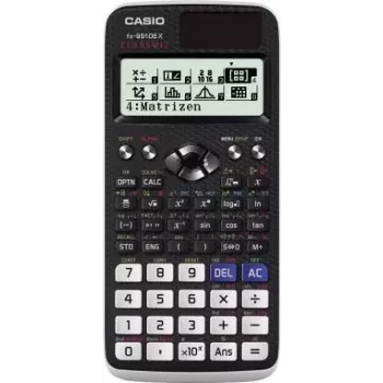 Casio FX-991DE X – Stalinis mokslinis skaičiuotuvas – Baterija/Saulės energija – Juodas