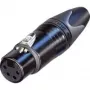 Neutrik XLR lizdas, tiesus, 4 kontaktai, juodas NC4FXX-B