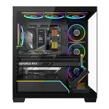 Modecom Volcano Stellar Plus ARGB Midi 8F Juodas korpusas