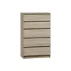 Komoda Top e shop M5 SONOMA – 5 stalčių, ąžuolo spalvos, 700×400×1120 mm, medžio drožlių plokštė