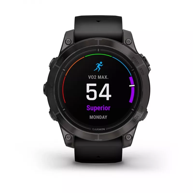 Garmin epix Pro (Gen 2) Sapphire Edition 3,3 cm (1,3 colio) AMOLED 47 mm skaitmeninis 416 x 416 pikselių liečiamasis ekranas juodas su Wi-Fi ir GPS
