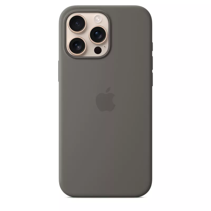 Silicone dėklas su MagSafe, iPhone 16 Pro Max, Stone Gray