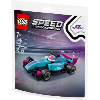 LEGO Speed Champions F1 ACADEMY Mini-Auto, konstrukcinis žaislas, polietileninis maišelis (58 dalių)
