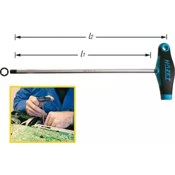 Hazet 828-2.5 vidinis šešiabriaunis atsuktuvas 2,5 mm 100 mm (828-2.5)