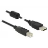 USB kabelis DeLOCK 2 m USB 2.0-A USB 2.0-B juodas