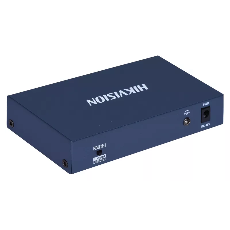 Hikvision DS-3E0106HP-E nevaldomas Fast Ethernet (10/100) komutatorius su PoE, mėlynas