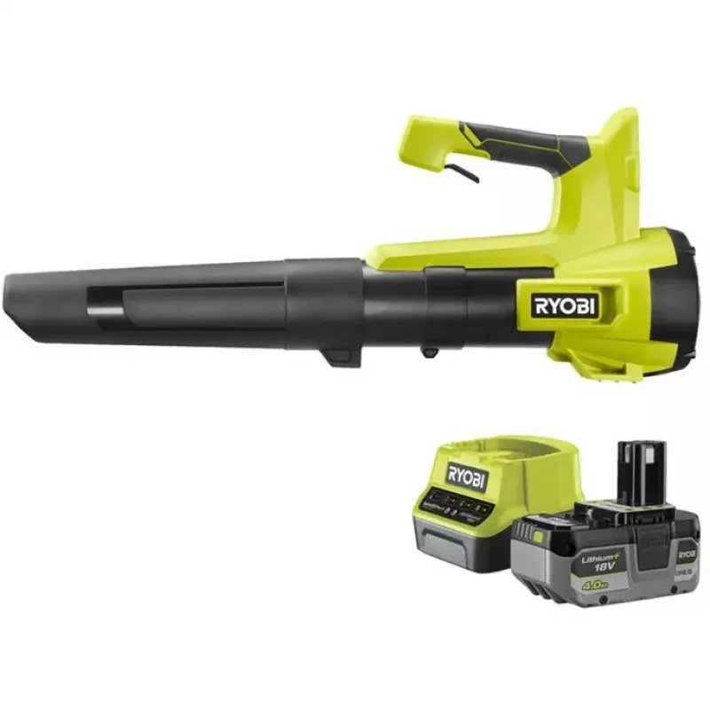 Akumuliatorinis lapų pūstuvas ONE+ RY18BLB-140, 18V, 4,0Ah, žalia/juoda