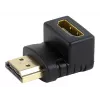 HDMI adapteris GEMBIRD A-HDMI90-FML, HDMI į HDMI, 90° kampinis, juodas