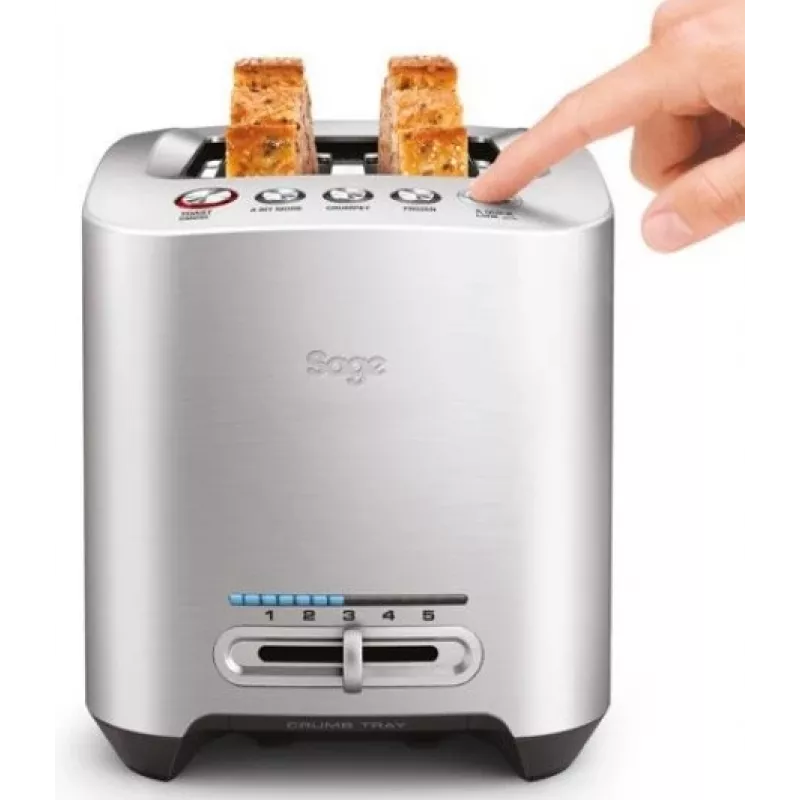 Sage the Smart Toast 5 2 dalių sidabrinis skrudintuvas