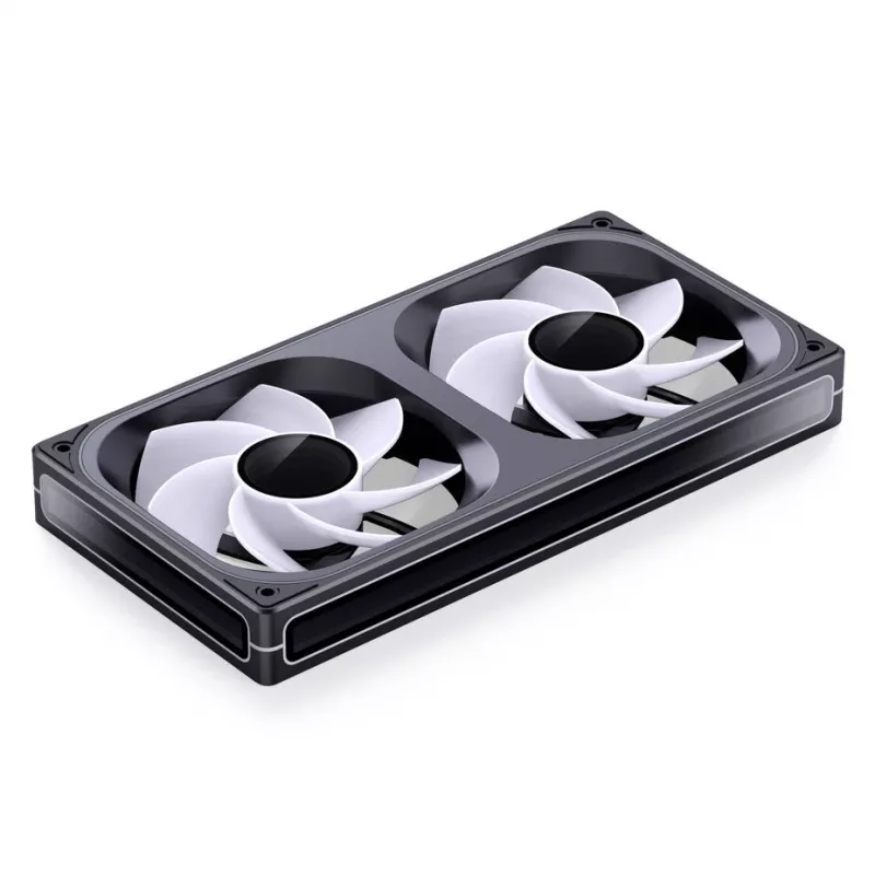 Jonsbo ZB-240BR 120 mm atvirkštinės mentės ARGB PWM 2 vnt. komplektas korpuso ventiliatoriai - juodi