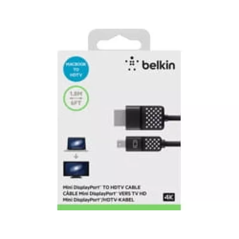 Mini DisplayPort į HDTV HDMI laidas, 1,8 m, Mini DisplayPort, HDMI, Kištukas, Kištukas, Juodas