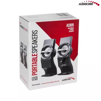 Audiocore AC805 stereo garsiakalbiai 2.0 PC 6W juodi