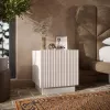 Naktinių stalelių komplektas Cama meble LIVERTI 2 vnt, 45×42×47 cm, smėlio spalvos, MDF ir medžio drožlių plokštė