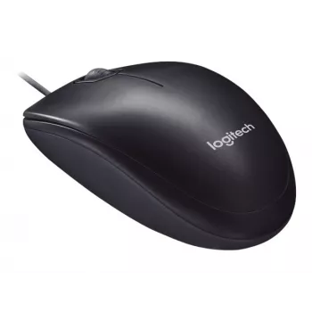 Logitech M90 laidinė optinė biuro pelė — 1000 DPI, ambidekstrinė, USB Type-A, juoda