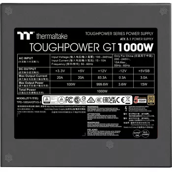 Maitinimo blokas Thermaltake Toughpower GT 1000W 24-pin ATX juodas