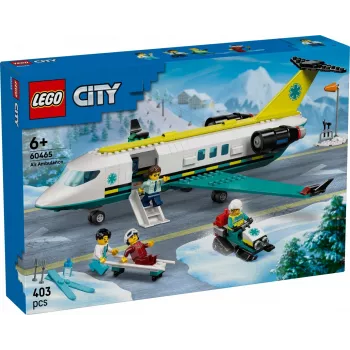 LEGO City Gelbėjimo lėktuvas 60465 – mažas gelbėjimo orlaivis, 403 detalės, 4 minifigūrėlės, nuo 6 metų